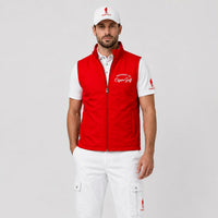 Cigar Golf property vest red model front
