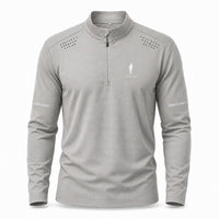 Cigar Golf quarter zip grey front