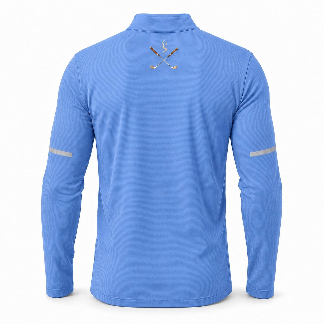 Cigar Golf quarter zip light blue back