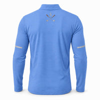 Cigar Golf quarter zip light blue back
