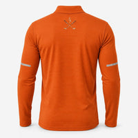 Cigar Golf quarter zip orange back