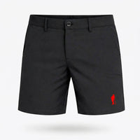 Black with Red Logo shorts - front