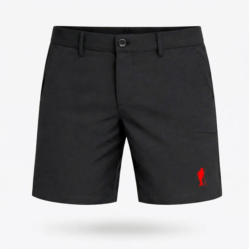 Black with Red Logo shorts - front