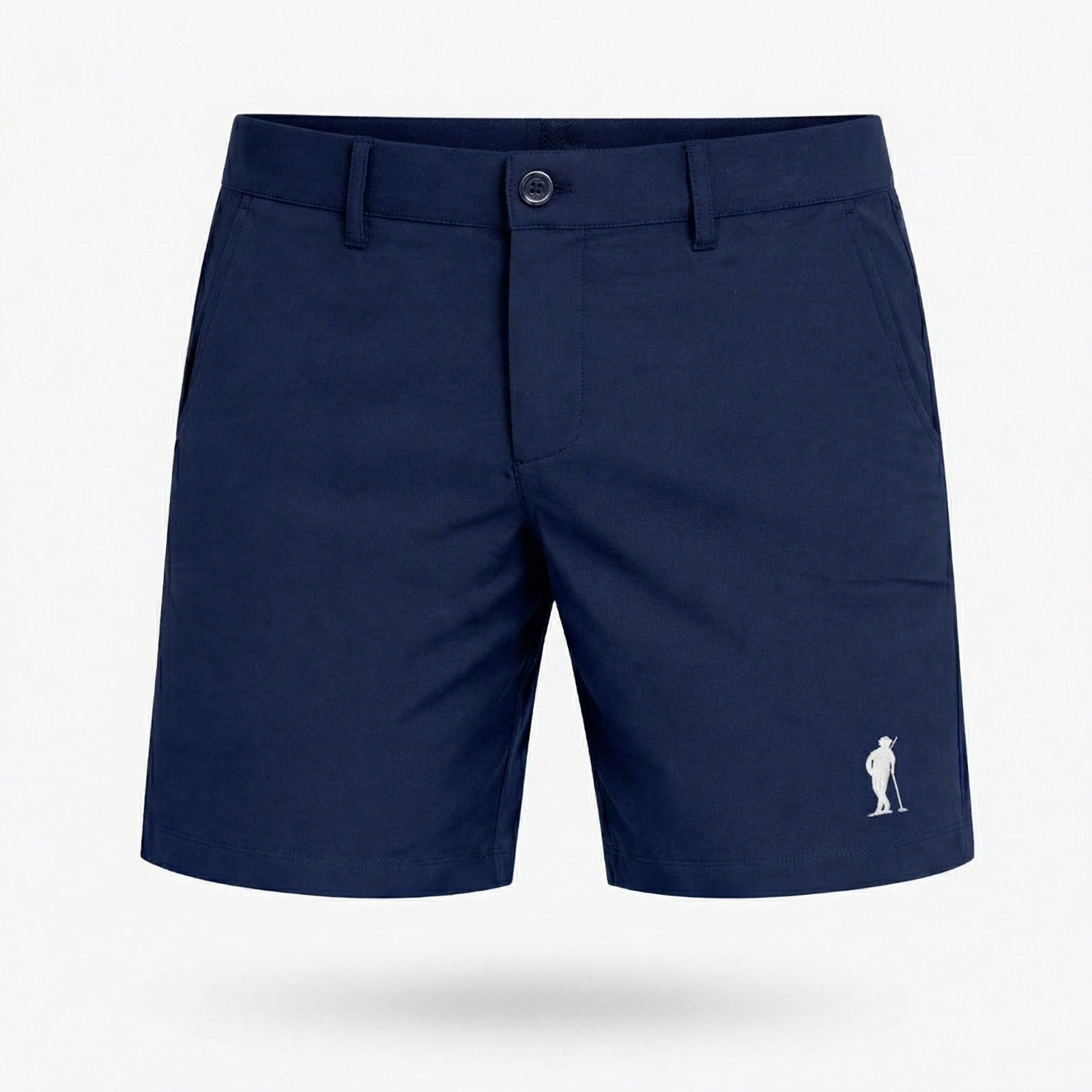 Navy with White Logo shorts - front