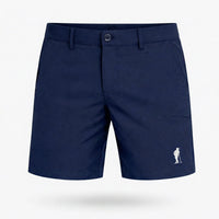 Navy with White Logo shorts - front