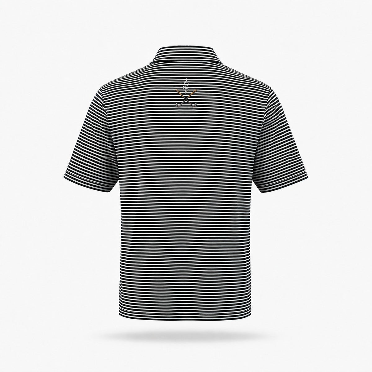The Cinder Polo, black white stripe, side