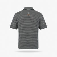 The Cinder Polo, black white stripe, side