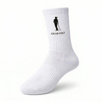 White socks with Black logo