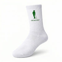 White socks with Green logo
