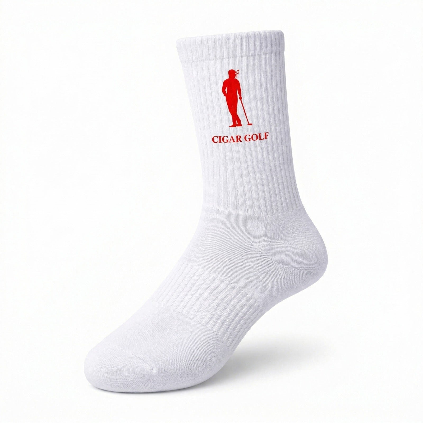 White socks with Red logo